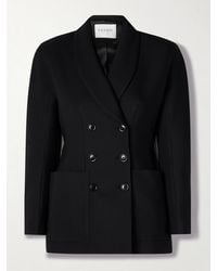 Salon 1884 - Simone Double-Breasted Wool And Silk-Blend Twill Blazer - Lyst