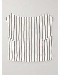 D'Estree - Richard Cropped Striped Woven Top - Lyst