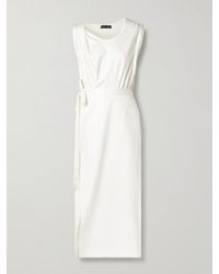 Proenza Schouler - Lynn Gathered Organic Cotton-Jersey Midi Wrap Dress - Lyst