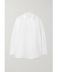 Erdem The Boyfriend Floral-jacquard Cotton-poplin Shirt - White