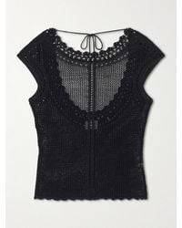 Isabel Marant - Metorie Embellished Crochet Cotton-Blend Tank - Lyst
