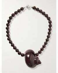 Julietta - Mykonos Rhodinierte Kette Mit Granaten - Lyst