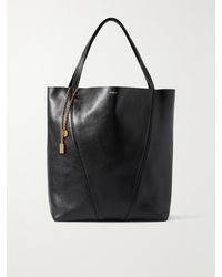 Chloé - Spin Embellished Paneled Textured-Leather Tote - Lyst