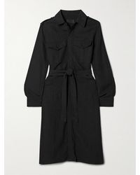 Nili Lotan - Marcia Belted Linen-Voile Midi Shirt Dress - Lyst