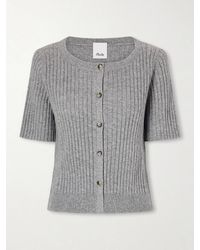 Allude - Ribbed Cotton And Cashmere-Blend Cardigan - Lyst