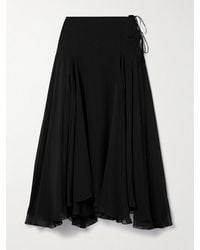 Kallmeyer - Alyse Asymmetrischer Rock Aus Seidenchiffon Mit Falten - Lyst