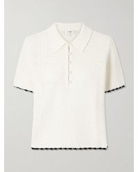 FRAME - Daybreak Mesh Polo Shirt - Lyst