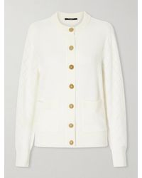 Balmain - Cotton Pointelle-Knit Cardigan - Lyst