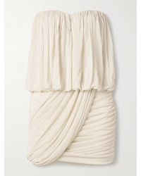 Isabel Marant - Adelita Strapless Draped Stretch-Jersey Mini Dress - Lyst