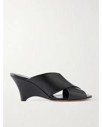 Le Monde Beryl - Luca 70 Leather Wedge Sandals - Lyst