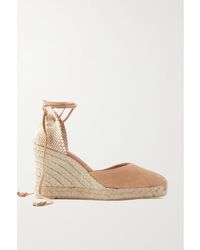 Castañer - Net Sustain Carina 80 Espadrille-Wedges Aus Veloursleder - Lyst
