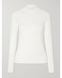 Jil Sander - Ribbed-Knit Jersey Sweater - Lyst