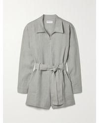 Rivet Utility - Net Sustain Trendsetter Playsuit Aus Leinen Mit Bindegürtel - Lyst
