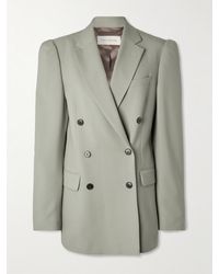 Dries Van Noten - Blazer À Double Boutonnage En Serge De Laine Et De Mohair Mélangés - Lyst
