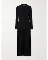 Proenza Schouler - Jada Pleated Ribbed-Knit Wool Maxi Dress - Lyst