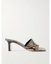 Aeyde - Jessie Snake-Effect Leather Sandals - Lyst