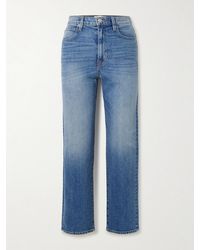 SLVRLAKE Denim - London Crop High-Rise Straight-Leg Jeans - Lyst