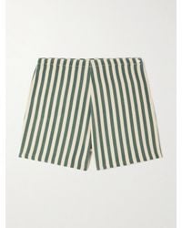 Bode - Soda Striped Silk Shorts - Lyst