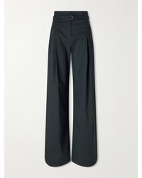 Proenza Schouler - Raver Belted Cotton-Blend Wide-Leg Pants - Lyst