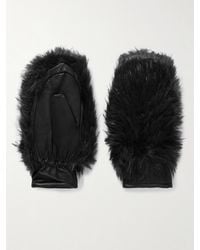 Goldbergh - Hill Plush-Trimmed Padded Leather Ski Gloves - Lyst