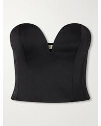 Ulla Johnson - Ottavia Cropped Bustier Duchesse-Satin Top - Lyst