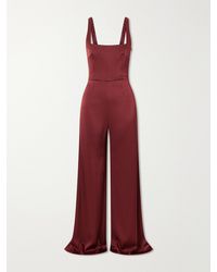 Galvan London - Geneva Sunrise Satin Jumpsuit - Lyst