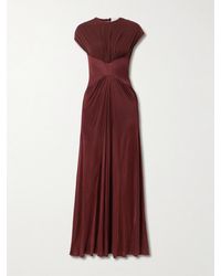 Galvan London - Robe Aus Glänzendem Jersey Mit Raffungen - Lyst