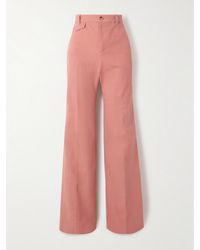 Chloé - Organic Cotton-Canvas Wide-Leg Trousers - Lyst