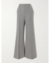 Chloé - Grain De Poudre Wool Flared Pants - Lyst