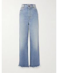 Chloé - Hoch Sitzende Jeans Mit Weitem Bein Und Fransen - Lyst