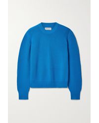 Damen Bekleidung Pullover und Strickwaren Pullover Apiece Apart Wolle Marnee Pullover Aus Merinowolle In Rippstrick in Blau 