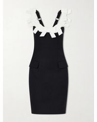 ShuShu/Tong - Bow-Detailed Grain De Poudre Mini Dress - Lyst