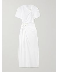 Rabanne - Midikleid Aus Jersey Mit Cut-Outs Und Verzierungen - Lyst