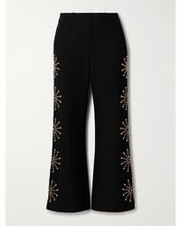 Alix Of Bohemia - Charlie Casino Studded Wool-Twill Flared Pants - Lyst