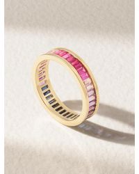 Sydney Evan - 14-Karat, Sapphire And Amethyst Eternity Ring - Lyst
