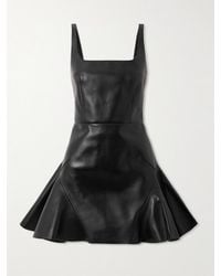 Givenchy - Minikleid Aus Leder Mit Volants - Lyst