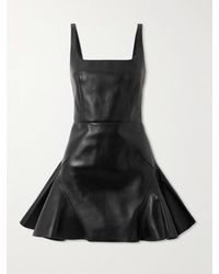 Givenchy - Minikleid Aus Leder Mit Volants - Lyst