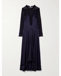 Isabel Marant - Dolores Silk-Blend Satin And Corded Lace Maxi Dress - Lyst