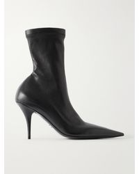 Balenciaga - Avenue Bootie 90 Leather Ankle Boots - Lyst