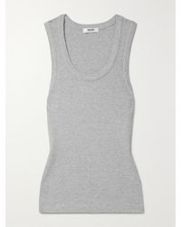 Agolde - Poppy Tanktop Aus Geripptem Jersey Aus Einer Biobaumwoll-Tencel-Lyocell-Mischung Mit Stretch-Anteil - Lyst