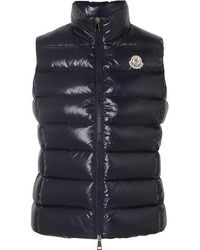 Moncler Daunenweste Aus Gestepptem Shell - Blau