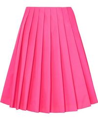 Prada Jupe Effet Portefeuille En Tissu Technique à Plis Accordéon - Rose