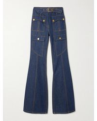 Zimmermann - Luna Buckled Flared Cargo Jeans - Lyst