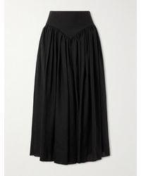 Gabriela Hearst - Juniper Frayed Paneled Linen Midi Skirt - Lyst