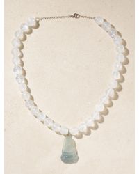 JIA JIA - Moon Goddess Buddha Kette Mit Mehreren Steinen Und Details Aus 18 Karat Weißgold - Lyst