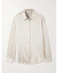 Lisa Yang - Hemd Aus Seidensatin - Lyst