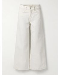 Nili Lotan - Marlene Verkürzte, Hoch Sitzende Jeans Mit Weitem Bein - Lyst