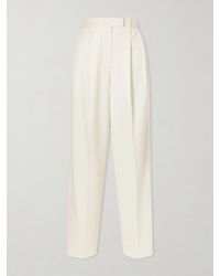 Givenchy - Pleated Grain De Poudre Wool And Mohair-Blend Wide-Leg Pants - Lyst