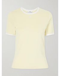 Courreges - Logo-Embroidered Cotton-Jersey T-Shirt - Lyst