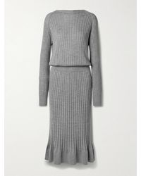 Proenza Schouler - Eden Reversible Ribbed Wool And Silk-Blend Midi Dress - Lyst